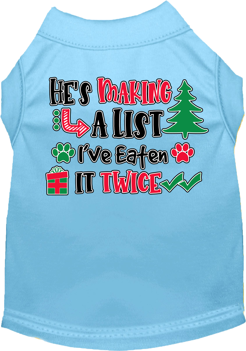 Funny Dog Tee: 'He's Making a List, I Ate It Twice' - Cute Gift for Dog Lovers! - My Best Friend Furever