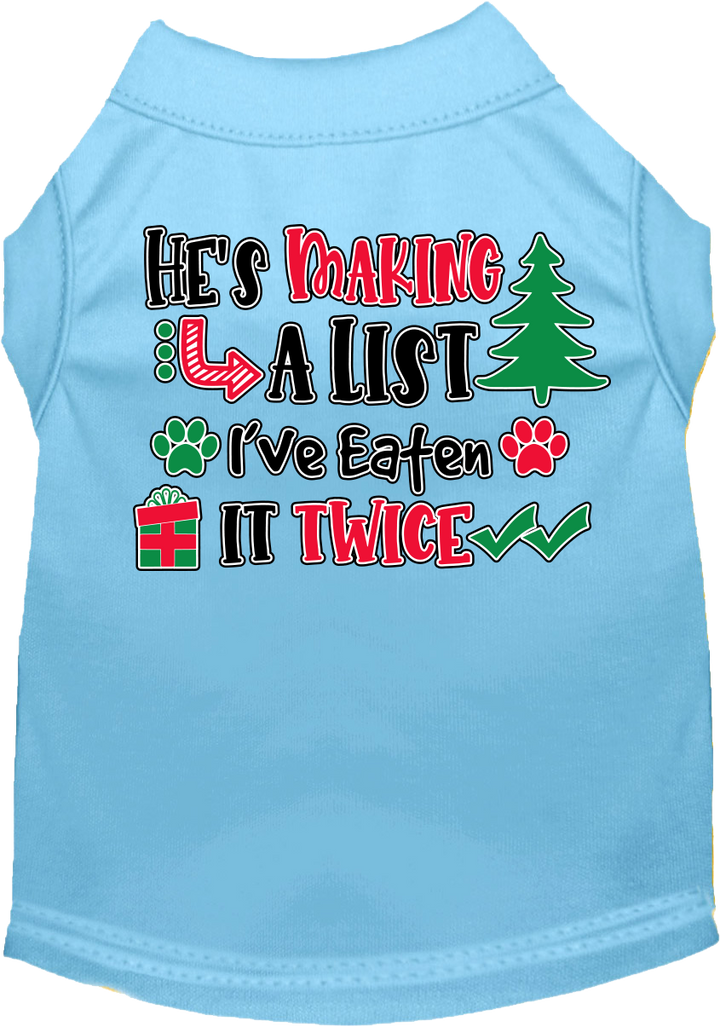 Funny Dog Tee: 'He's Making a List, I Ate It Twice' - Cute Gift for Dog Lovers! - My Best Friend Furever