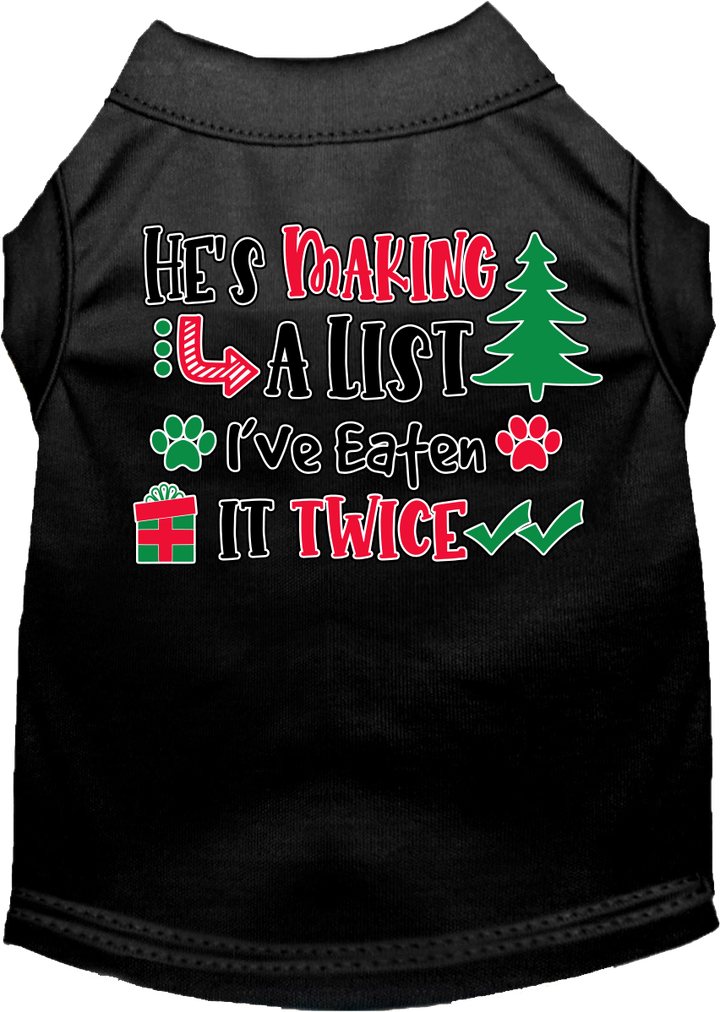 Funny Dog Tee: 'He's Making a List, I Ate It Twice' - Cute Gift for Dog Lovers! - My Best Friend Furever