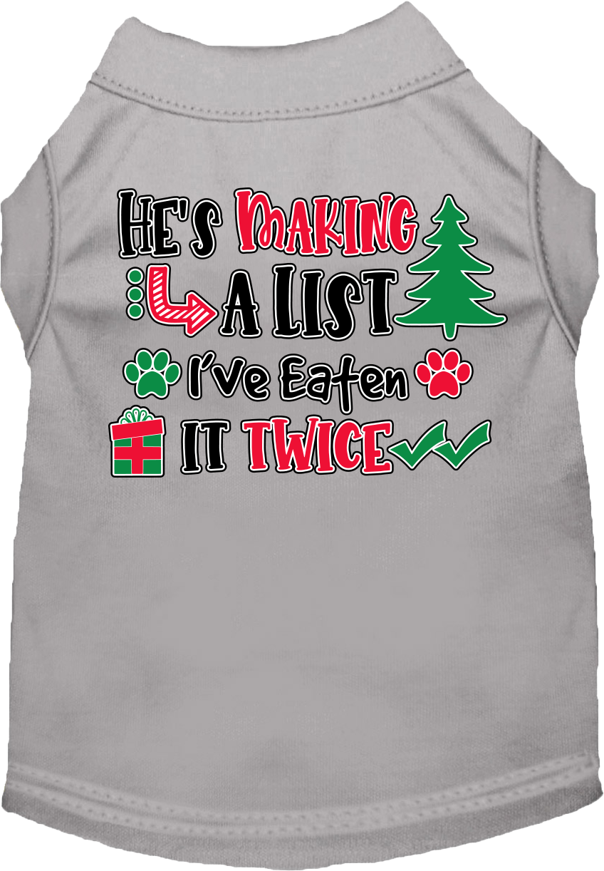 Funny Dog Tee: 'He's Making a List, I Ate It Twice' - Cute Gift for Dog Lovers! - My Best Friend Furever