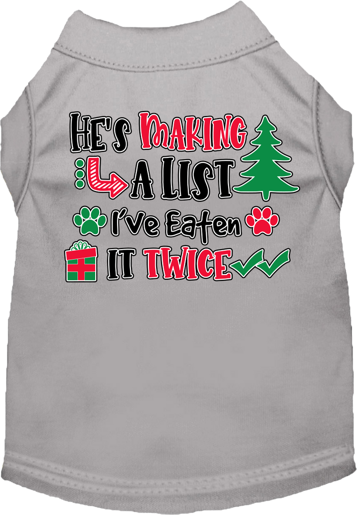 Funny Dog Tee: 'He's Making a List, I Ate It Twice' - Cute Gift for Dog Lovers! - My Best Friend Furever