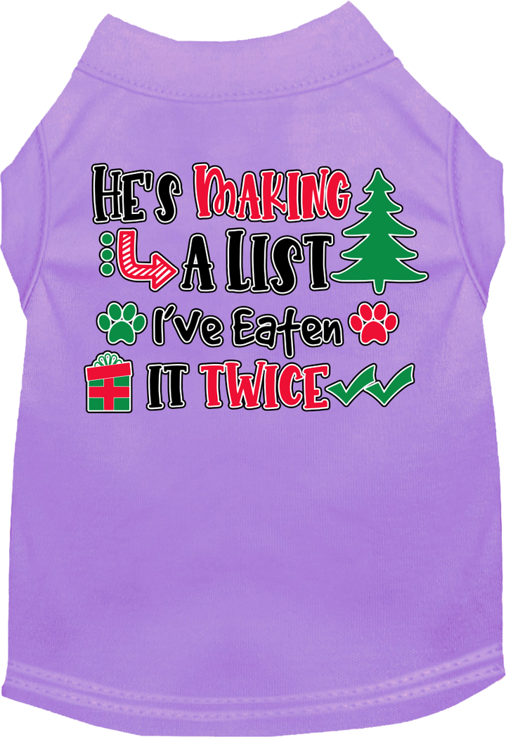 Funny Dog Tee: 'He's Making a List, I Ate It Twice' - Cute Gift for Dog Lovers! - My Best Friend Furever