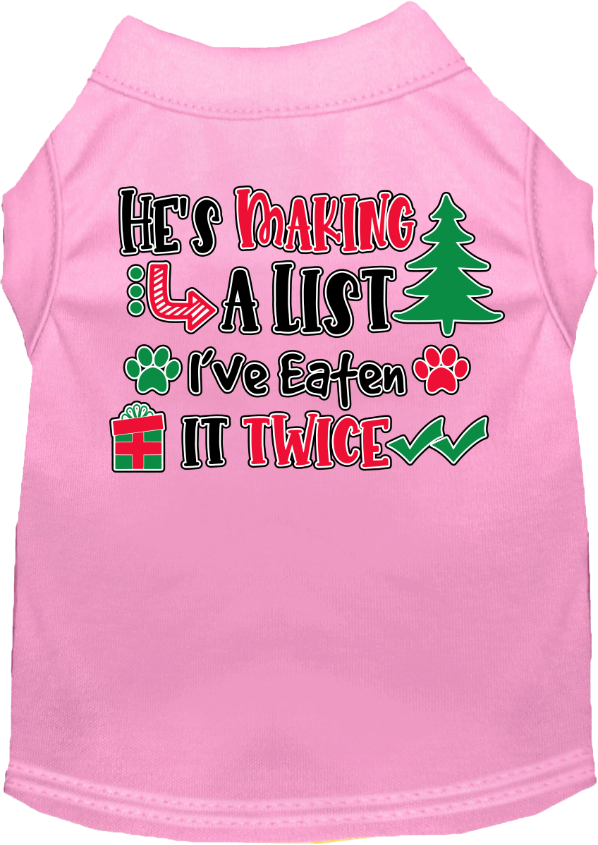 Funny Dog Tee: 'He's Making a List, I Ate It Twice' - Cute Gift for Dog Lovers! - My Best Friend Furever