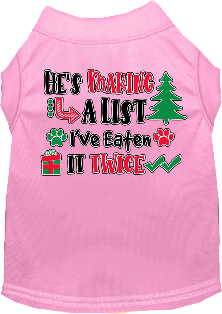 Funny Dog Tee: 'He's Making a List, I Ate It Twice' - Cute Gift for Dog Lovers! - My Best Friend Furever