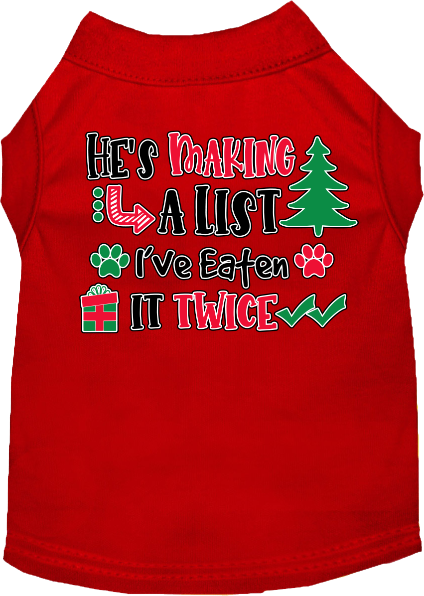 Funny Dog Tee: 'He's Making a List, I Ate It Twice' - Cute Gift for Dog Lovers! - My Best Friend Furever