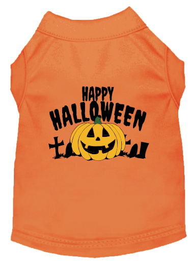 Happy Halloween Pumpkin Dog Shirt - Festive Canine Attire - My Best Friend Furever