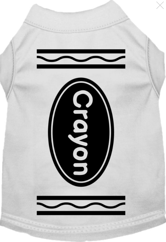 Large Sizes Colorful Crayon Halloween Dog Shirt - Creative Canine Costume - My Best Friend Furever