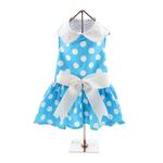Blue and White Polka Dot Harness Dress - My Best Friend Furever