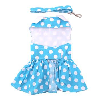 Blue and White Polka Dot Harness Dress - My Best Friend Furever