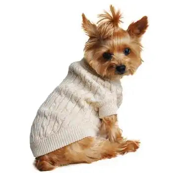 Get ready for the colder months with our classic Cable Knit Sweaters for dogs - perfect for fall and winter! - My Best Friend Furever