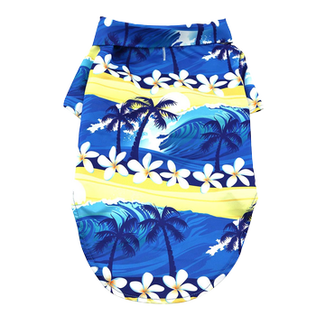 Catching Waves Palm & Plumeria Hawaiian Dog Shirt - My Best Friend Furever