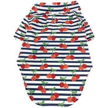 Cherry & Stripe Hawaiian Camp Dog Shirt - My Best Friend Furever