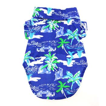 Ocean Blue Palms Hawaiian Dog Shirt - My Best Friend Furever