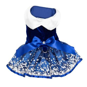 Holiday Harness Dress- Snowflakes - My Best Friend Furever