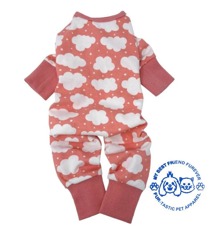 CuddlePup Dog Pajamas - Fluffy Clouds- Ultra-Soft Cotton for Cozy Snuggle Times - My Best Friend Furever