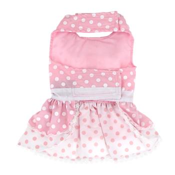Pink & White Polka Dot Harness Dress - My Best Friend Furever