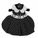 Black and White Polka Dot Harness Dress - My Best Friend Furever