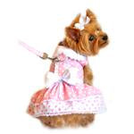 Pink & White Polka Dot Harness Dress - My Best Friend Furever