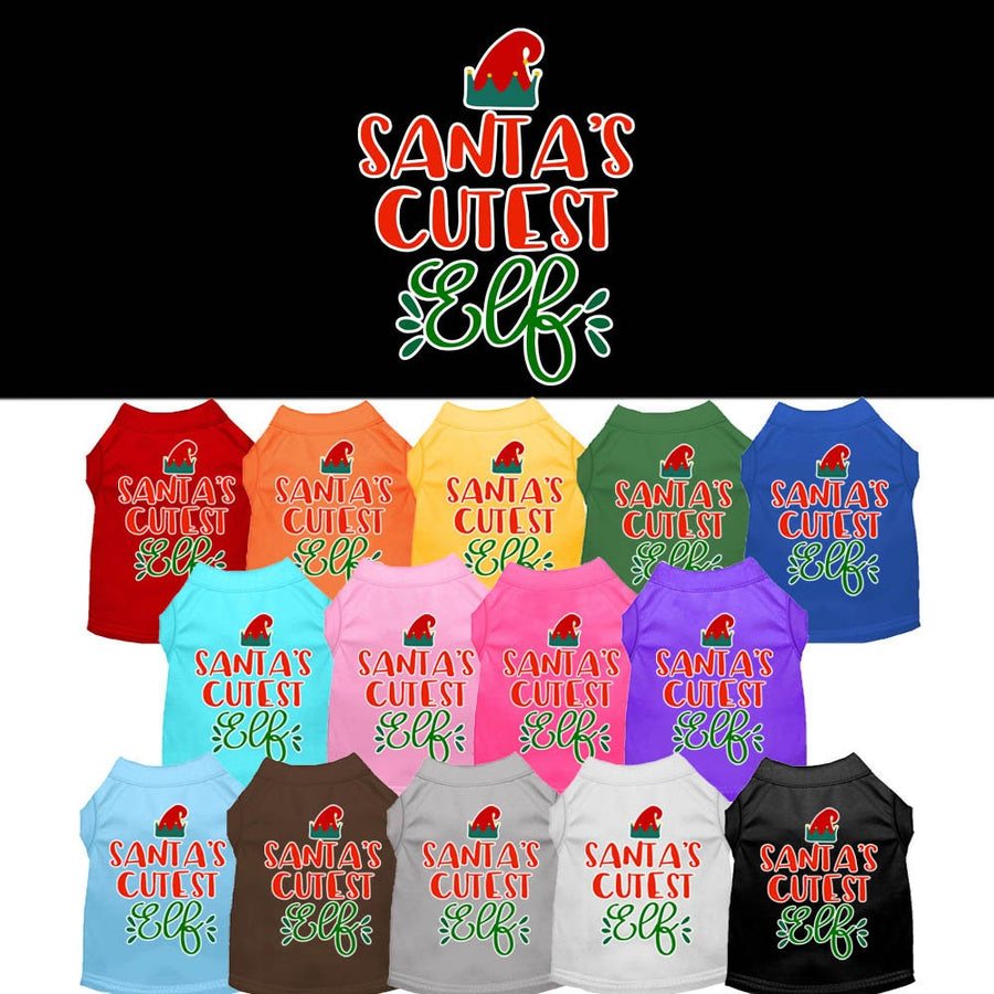 Santa's Cutest Elf Dog Shirt - Festive Holiday Pet Apparel - My Best Friend Furever