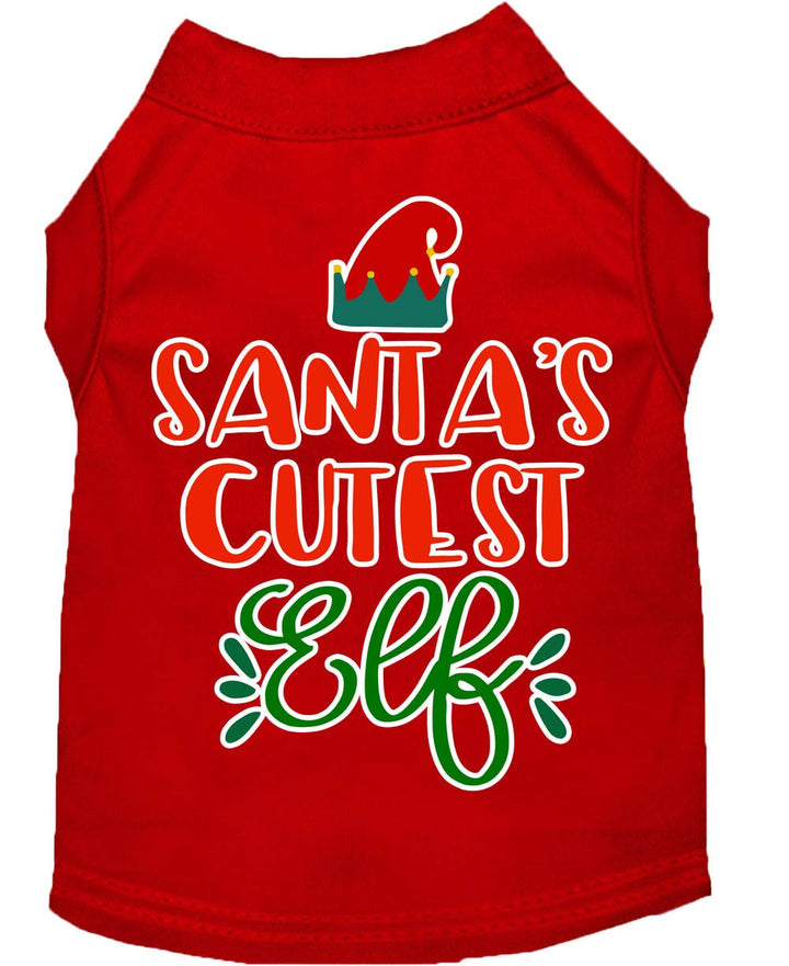 Santa's Cutest Elf Dog Shirt - Festive Holiday Pet Apparel - My Best Friend Furever