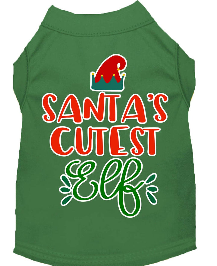 Santa's Cutest Elf Dog Shirt - Festive Holiday Pet Apparel - My Best Friend Furever
