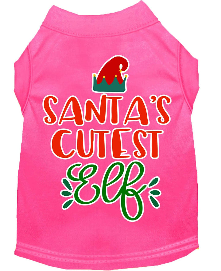 Santa's Cutest Elf Dog Shirt - Festive Holiday Pet Apparel - My Best Friend Furever