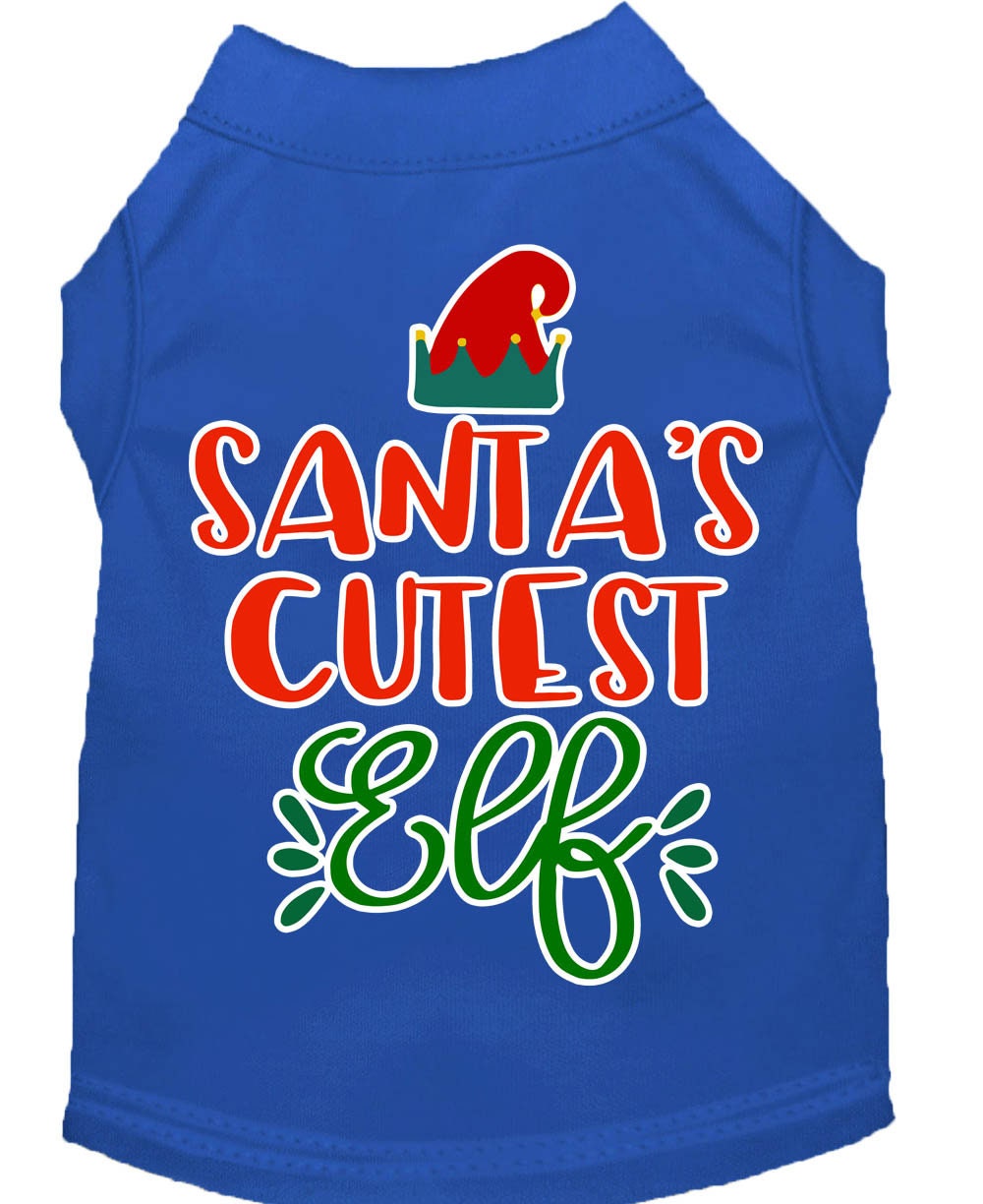 Santa's Cutest Elf Dog Shirt - Festive Holiday Pet Apparel - My Best Friend Furever