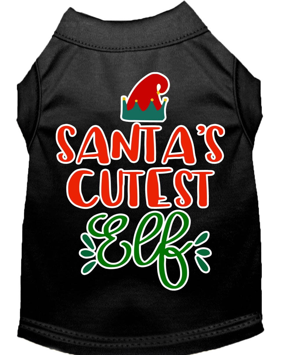 Santa's Cutest Elf Dog Shirt - Festive Holiday Pet Apparel - My Best Friend Furever