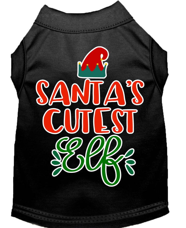 Santa's Cutest Elf Dog Shirt - Festive Holiday Pet Apparel - My Best Friend Furever