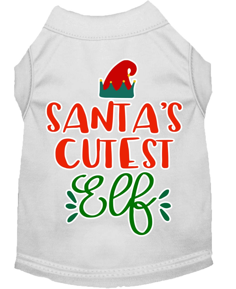 Santa's Cutest Elf Dog Shirt - Festive Holiday Pet Apparel - My Best Friend Furever