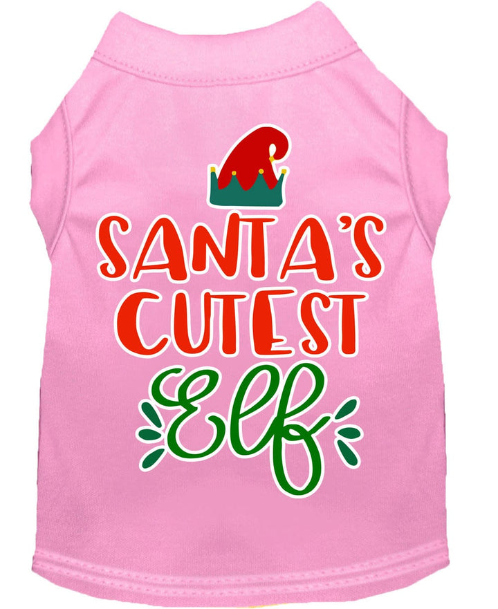 Santa's Cutest Elf Dog Shirt - Festive Holiday Pet Apparel - My Best Friend Furever