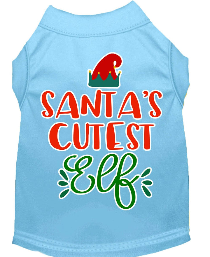 Santa's Cutest Elf Dog Shirt - Festive Holiday Pet Apparel - My Best Friend Furever